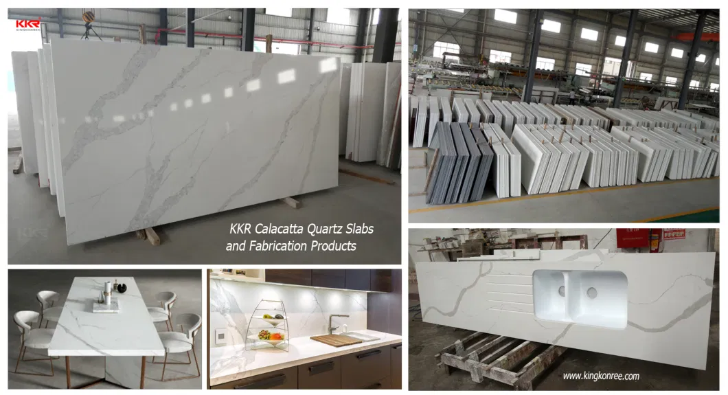 Kingkonree Carrara Quartz Stone Engineered Quartz Stone Slabs